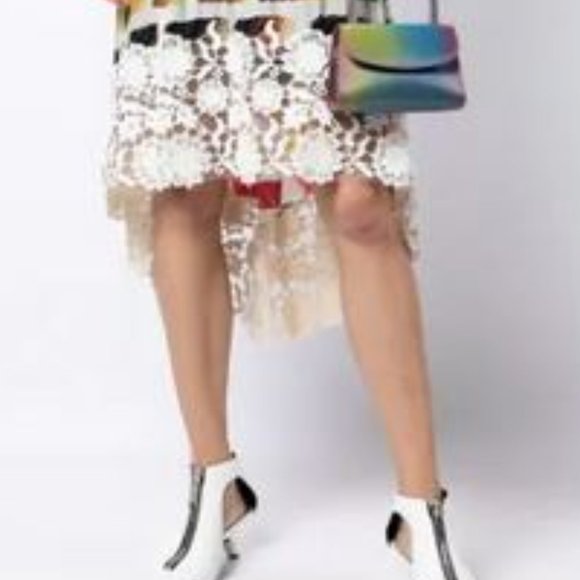 Color Palette Print and Lace Summer Dress - Picture 5 of 12